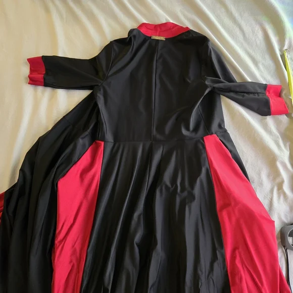 Elhoffer Design Magical Maxi Wrap Dress Red & Black - Picture 8 of 11